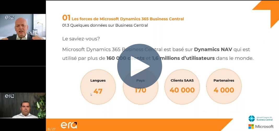 Couverture de la vidéo sur Microsoft Dynamics 365 Business Central pour les PME